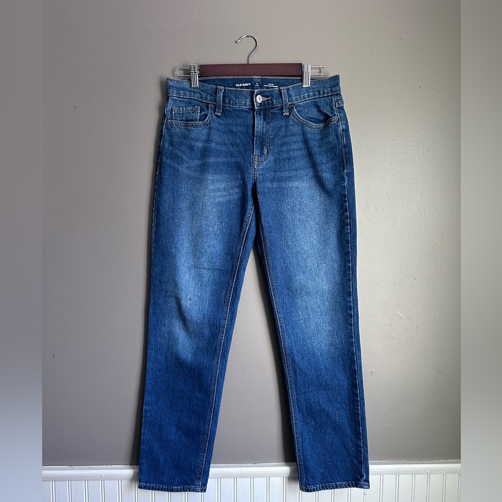 Old Navy Straight Leg Mid Rise Wow Jeans Size 2 Women’s Medium Wash Denim